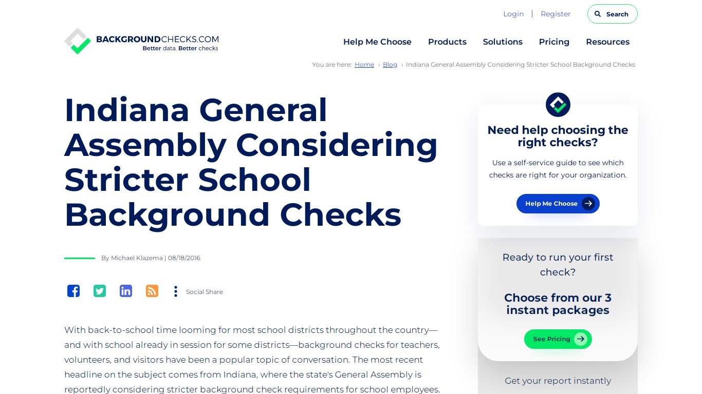 Indiana General Assembly Considering Stricter School Background Checks